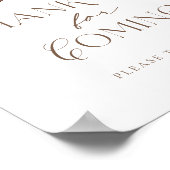 Wild Western Baby Boy Dusche Vielen Dank für Ihr I Poster (Ecke)