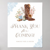 Wild Western Baby Boy Dusche Vielen Dank für Ihr I Poster (Vorne)