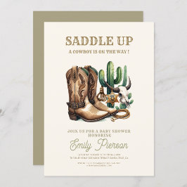 Wild Western Cactus Girl Baby Shower Einladung