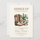 Wild Western Cactus Girl Baby Shower Einladung (Vorderseite)