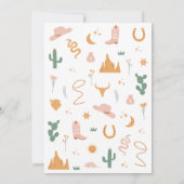 Wild Western Einladung zum ersten Geburtstag (Rückseite)