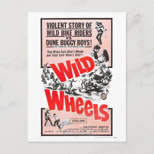 WILD WHEELS POSTCARD POSTKARTE (Vorderseite)