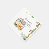 Wild Wheels Safari Animal Baby Shower Camper Van Serviette (Ecke)