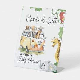 Wild Wheels Safari Animal Camper Van Cards & Gesch Sockelschild