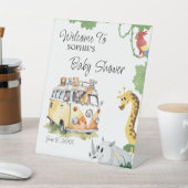 Wild Wheels Safari Animal Camper Van Willkommen Sockelschild (In SItu)