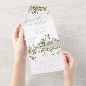 Wild Whimsical Blooms & Greenery All In One Einladung (Abreißen)