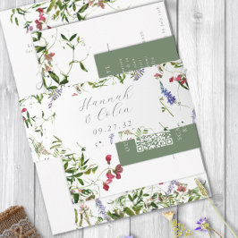 Wild Whimsical Blooms & Greenery Einladungsbanderole