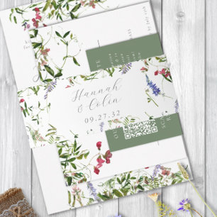 Wild Whimsical Blooms & Greenery Einladungsbanderole