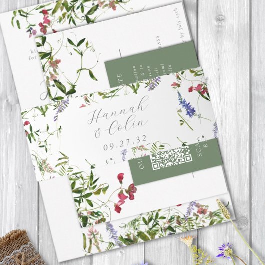 Wild Whimsical Blooms & Greenery Einladungsbanderole