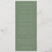 Wild Whimsical Blooms & Greenery Programm (Rückseite)