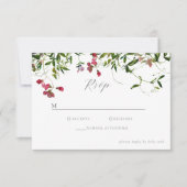 Wild Whimsical Blooms & Greenery RSVP Karte (Vorderseite)