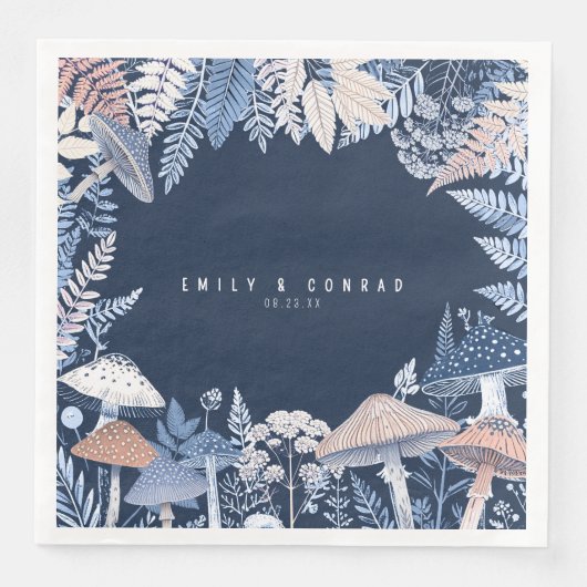 Wild & Whimsical Border Wedding ID110 Serviette (Vorderseite)