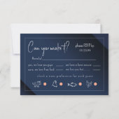 Wild & Whimsical Wedding Funny Replies ID110 RSVP Karte (Rückseite)