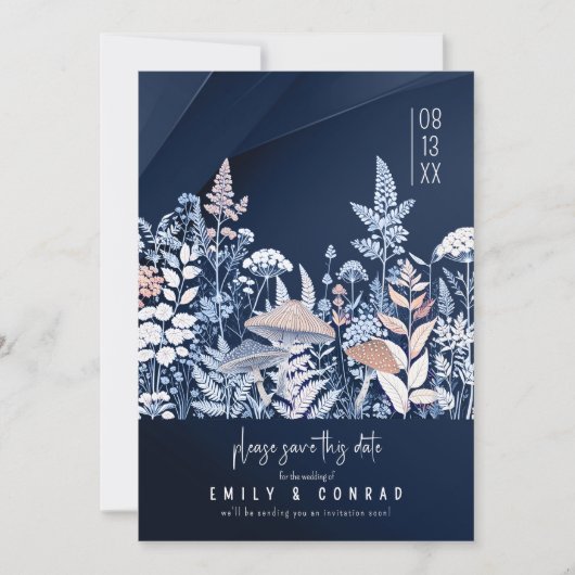 Wild & Whimsical Wedding ID110 Save The Date (Vorderseite)
