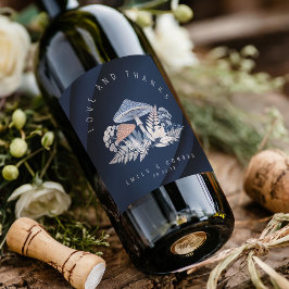 Wild & Whimsical Wedding Motif ID1110 Einladung Weinetikett