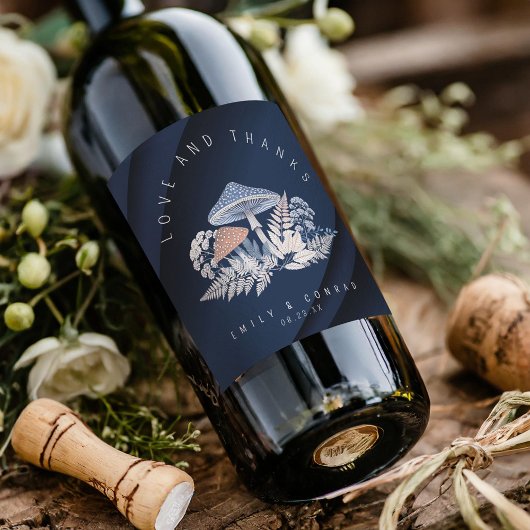 Wild & Whimsical Wedding Motif ID1110 Einladung Weinetikett