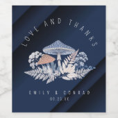 Wild & Whimsical Wedding Motif ID1110 Einladung Weinetikett (Einzelnes Label)