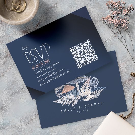 Wild & Whimsical Wedding QR Code ID110 RSVP Karte