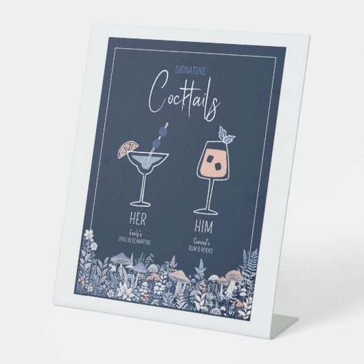 Wild & Whimsical Wedding Signature Drinks ID110 Sockelschild (Vorderseite)