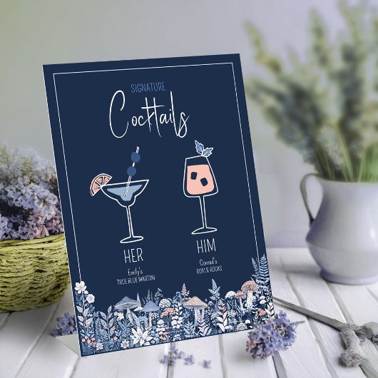 Wild & Whimsical Wedding Signature Drinks ID110 Sockelschild