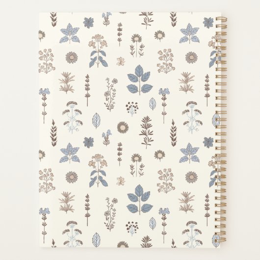 Wild Whimsy Blue Brown Planer (Rückseite)
