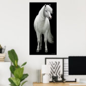 Wild White Horse Poster (Heimbüro)