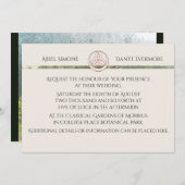 Wild White Rose Triquetra Handfasting Einladung (Vorne/Hinten)