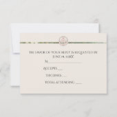 Wild White Rose Triquetra Handfasting Ste RSVP Karte (Rückseite)