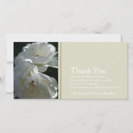 Wild White Roses 2 Beileid Danke Foto Card