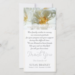 Wild White Roses Beileid Vielen Dank W Foto-Karte Dankeskarte