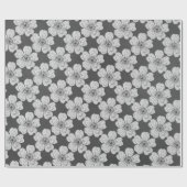 Wild White Roses Chalkboard Geschenkpapier (Flach)