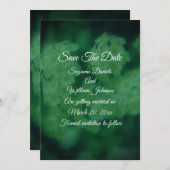 Wild White Roses Floral Wedding Save The Date (Vorne/Hinten)