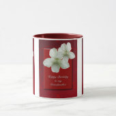 Wild White Violet Großmutter Happy Birthday Tasse (Zentrum)