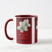 Wild White Violet Großmutter Happy Birthday Tasse (Links)