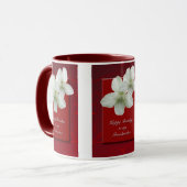 Wild White Violet Großmutter Happy Birthday Tasse (Vorderseite Links)