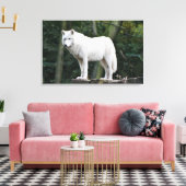 Wild White Wolf Leinwanddruck (Insitu (Wohnzimmer))