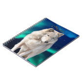 Wild White Wolf Wildlife-Fan-Notebook Notizblock (Linke Seite)