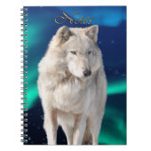 Wild White Wolf Wildlife-Fan-Notebook Notizblock (Vorderseite)