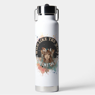 Wild wie der Wind, stark wie der Fluss   Benutzerd Trinkflasche