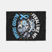 Wild wie mein Blutzucker-Waschbär  Fleecedecke (Vorderseite (Horizontal))