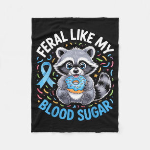 Wild wie mein Blutzucker-Waschbär-Outfit mit Donu Fleecedecke