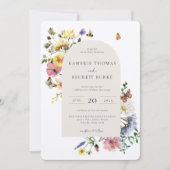 Wild-Wiesen-Arch-Hochzeit Einladung (Vorderseite)