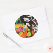 Wild Wild East Runder Aufkleber (Umschlag)