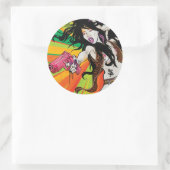 Wild Wild East Runder Aufkleber (Tasche)