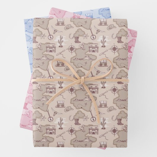 Wild Wild West Theme Geschenkpapier Set (Beispiel)