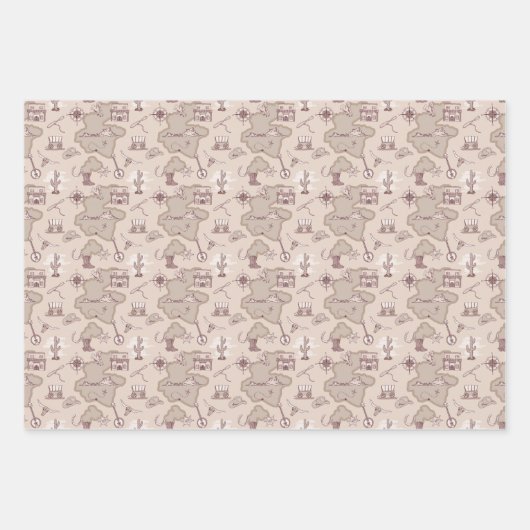 Wild Wild West Theme Geschenkpapier Set (Vorderseite)