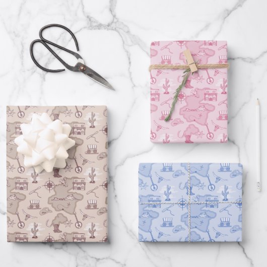 Wild Wild West Theme Geschenkpapier Set (Vorderseite)