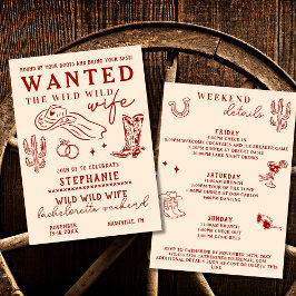 Wild Wild Wife 3-Day Itinerary Bachelorette Party  Einladung