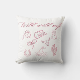 Wild Wild Wife Design Western Groovy Cowgirl Kissen