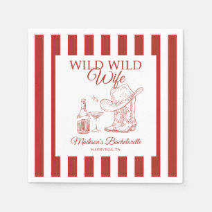 Wild Wild Wife Junggesellinnenabschied Serviette